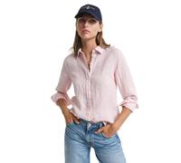 GANT Damen REG Linen Striped Shirt Bluse, Geranium PINK, 34