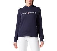 GANT Damen REG Printed Graphic Hoodie Kapuzenpullover, Evening Blue, XS