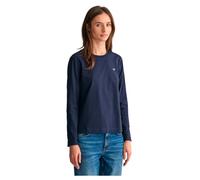 Gant Damen Reg Shield Ls T-Shirt, Evening Blue, XS EU