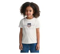 GANT Damen REG Shield SS T-Shirt, White, Large