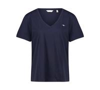Gant Reg Shield Kurzarm-t-shirt Mit V-ausschnitt XL Evening Blue