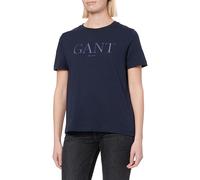 GANT Damen REG Tonal Graphic SS T-Shirt, Evening Blue, L