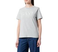 GANT Damen REG Tonal Graphic SS T-Shirt, Light Grey Melange, M