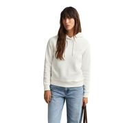 Hoodie GANT "REG TONAL SHIELD HOODIE", Damen, Gr. S, eggshell, Sweatware, Obermaterial: 78% Baumwolle, 22% Polyester, regular fit hüftlang, Rippbündchen, Sweatshirts Hoodie, Ton in Ton Stickerei, Ripp