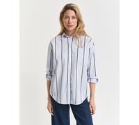 GANT - Regular Fit Classic Popeline Bluse mit Streifen light blue - Gr. - 36