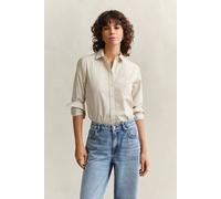 GANT Damen Hemd Regular Fit Classic Popeline mit Streifen Country Beige Größe 38