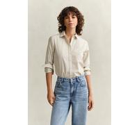 GANT Damen Regular Fit Classic Popeline-Bluse mit Streifen (40) COUNTRY BEIGE