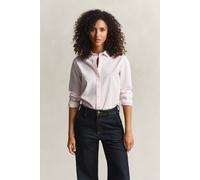 GANT Regular Fit Bluse mit Streifenmuster und Label-Stitching in Hellrosa, Größe 36