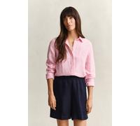 GANT Damen Regular Fit Leinen Bluse mit Streifen (38) BRIGHT FUSCHIA