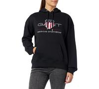 GANT Damen Rel Archive Shield Hoodie Kapuzenpullover, Schwarz, M EU
