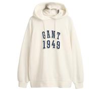 GANT Damen REL Printed Hoodie Kapuzenpullover, Eggshell, 36