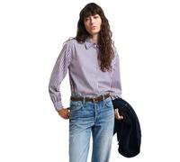 GANT Damen REL Striped Volume Sleeve Shirt Bluse, White, 42