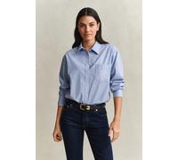 GANT Damen Relaxed Fit Classic Popeline-Bluse mit Streifen (34) MISTY LAVENDER
