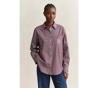 GANT - Relaxed Fit Classic Popeline-Bluse mit Streifen darkened wine - Gr. - 46