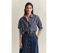 GANT Damen Relaxed Fit Classic Popeline-Bluse mit Streifen (46) EVENING Blau