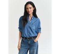 GANT Damen Relaxed Fit Indigo Bluse (42) LIGHT INDIGO