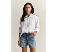 GANT Damen Relaxed Fit Leinen Bluse mit Streifen (34) LIGHT Blau