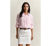 GANT Damen Relaxed Fit Leinen Bluse mit Streifen (38) BRIGHT FUSCHIA