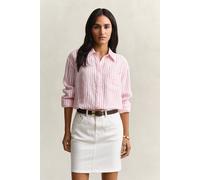 GANT Damen Relaxed Fit Leinen Bluse mit Streifen (44) BRIGHT FUSCHIA