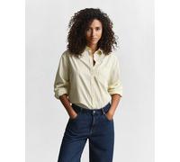 GANT Damen Relaxed Fit Popeline Bluse mit Streifen (44) VANILLA Gelb