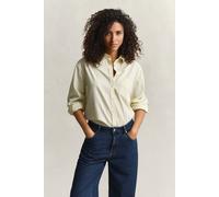 GANT Damen Relaxed Fit Popeline Bluse mit Streifen (46) VANILLA Gelb