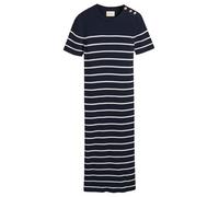 GANT Damen Ribbed Breton Dress Kleid, Evening Blue, XXXL