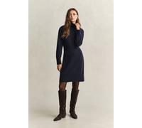 GANT Damen Rollkragenkleid aus Wolle und Kaschmir (L) EVENING Blau