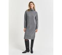 GANT Damen Rollkragenkleid mit Strickdetails (L) CHARCOAL MELANGE
