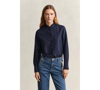 GANT Damen Rüschenbluse aus Leinenmix (34) EVENING Blau
