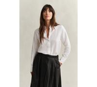 GANT Damen Rüschenbluse aus Leinenmix (36) Weiß