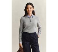 GANT Damen Rugger-Pullover aus Lambswool (XS) Grau MELANGE