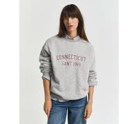 GANT Damen Rundhals-Sweatshirt mit Print (XL) Grau MELANGE
