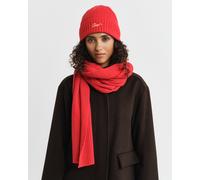 GANT Damen Script Beanie und Schal im Geschenkset (ONE SIZE) BOLD Rot