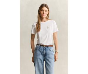 GANT Damen Script T-Shirt (XS) EGGSHELL