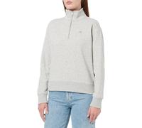 GANT Damen Shield Half-Zip Sweatshirt, Light Grey Melange, 3XL