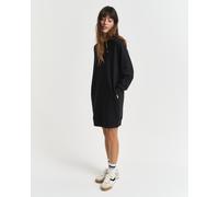 GANT Damen Shield Sweatkleid mit Rundhalsausschnitt (S) Schwarz