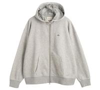 GANT Damen Shield Zip Hoodie Kapuzenpullover, Light Grey Melange, XL EU