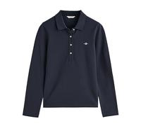 GANT Damen Slim Shield LS Pique Polo Polohemd, Evening Blue, XS