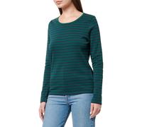 Gant Damen Slim Striped 1x1 Ribbed Ls T-Shirt T-Shirt, Deep Forest, S