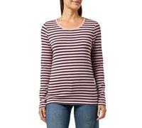 Gant Damen Slim Striped 1x1 Ribbed Ls T-Shirt T-Shirt, Dusty Pink, S