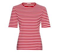 Gant Damen Slim Striped 1X1 Ribbed SS T-Shirt 4203493, Bright Red,S