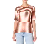 GANT - Geripptes T-Shirt mit Streifen rusty brown - Gr. - S