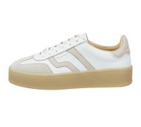 Plateausneaker GANT "Gant Sneaker Leder", Damen, Gr. 39, weiß, beige, Leder, Schuhe Plateausneaker (38071235-39) weiß, beige