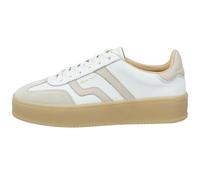 GANT Damen Sneaker - CUZMANI, Turnschuh, Low, Plateau, Schnürung, Echtleder Weiß/Beige / EUR 40 40 Weiß