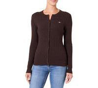 Gant Damen Stretch Cotton Cable Cardigan Pullover, Deep Brown, M EU