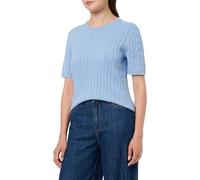 GANT Damen Stretch Cotton Cable SS C-Neck Pullover, Clear Sky, M