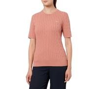 GANT Damen Stretch Cotton Cable SS C-Neck Pullover, Faded Brick, S