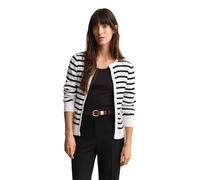 GANT Damen Gestreifte Zopfstrick Strickjacke (S) EGGSHELL