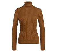 GANT Damen Stretch Cotton Cable Turtleneck Pullover, Cacao, 48