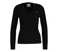 Gant Damen Stretch Cotton Cable V-Neck Pullover